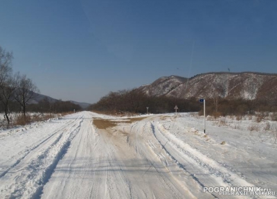 развилка дорог на погз Краева и Широкую