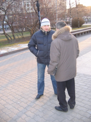 Москва - 20 декабря 2008 г. у памятника пограничникам