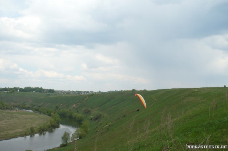 Полёты на параплане в Вяжах (Орловская обл.)