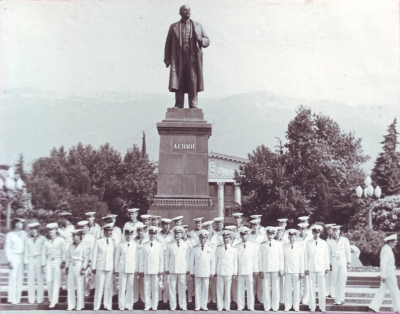 1980 г. День ВМФ. Ялта. Экипажи ПСКР «Крым», ПСКА 534 и ПОК ПСКА 530.